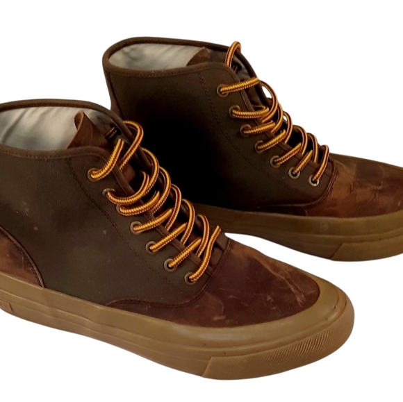 Men's SEAVEES Brown Mammoth Boot Sneaker Rugged Oil Leather Size 12 - Picture 4 of 5